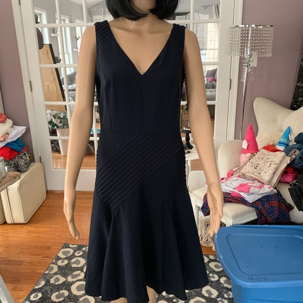 Ann Taylor Black Sleeveless Flounce Skirt Dress sz 6 NWT
